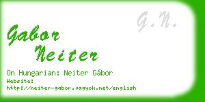 gabor neiter business card